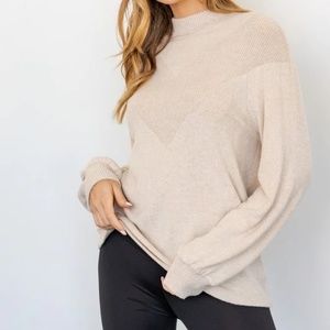 Chevron Sweater Blouse - AVAILABLE IN S, M & L